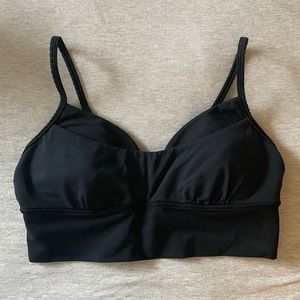 Lululemon padded stretch black sport bra, 36C, adjustable straps